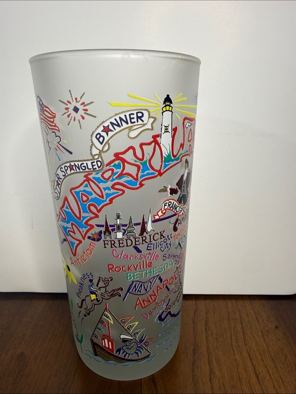 Catstudio Maryland State Studio Frosted Glass Tumbler